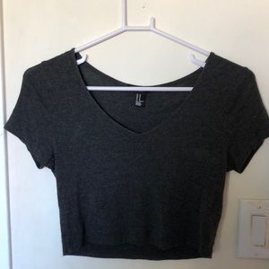 grey crop top